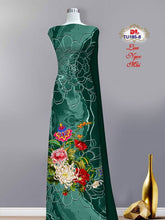 Load image into Gallery viewer, 1 Set - Ao Dai - Traditional Vietnamese Long Dress Collections with Pants - Silk 3D - All Size - Hoa Cuc