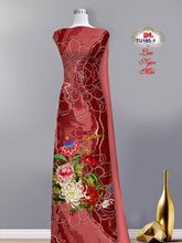 Load image into Gallery viewer, 1 Set - Ao Dai - Traditional Vietnamese Long Dress Collections with Pants - Silk 3D - All Size - Hoa Cuc