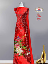 Load image into Gallery viewer, 1 Set - Ao Dai - Traditional Vietnamese Long Dress Collections with Pants - Silk 3D - All Size - Hoa Cuc