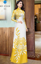 Load image into Gallery viewer, 1 Set - Ao Dai - Traditional Vietnamese Long Dress Collections with Pants - Silk 3D - All Size - Hoa Cuc