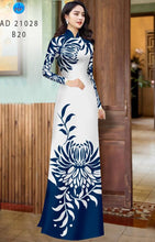 Load image into Gallery viewer, 1 Set - Ao Dai - Traditional Vietnamese Long Dress Collections with Pants - Silk 3D - All Size - Hoa Cuc