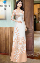 Load image into Gallery viewer, 1 Set - Ao Dai - Traditional Vietnamese Long Dress Collections with Pants - Silk 3D - All Size - Hoa Cuc