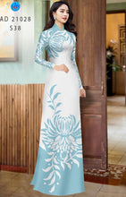 Load image into Gallery viewer, 1 Set - Ao Dai - Traditional Vietnamese Long Dress Collections with Pants - Silk 3D - All Size - Hoa Cuc