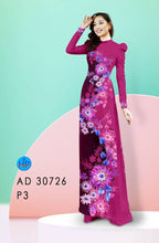 Load image into Gallery viewer, 1 Set - Ao Dai - Traditional Vietnamese Long Dress Collections with Pants - Silk 3D - All Size - Hoa Cuc