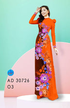 Load image into Gallery viewer, 1 Set - Ao Dai - Traditional Vietnamese Long Dress Collections with Pants - Silk 3D - All Size - Hoa Cuc