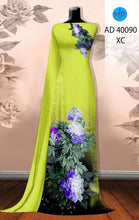 Load image into Gallery viewer, 1 Set - Ao Dai - Traditional Vietnamese Long Dress Collections with Pants - Silk 3D - All Size - Hoa Cuc