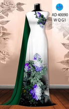 Load image into Gallery viewer, 1 Set - Ao Dai - Traditional Vietnamese Long Dress Collections with Pants - Silk 3D - All Size - Hoa Cuc