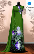 Load image into Gallery viewer, 1 Set - Ao Dai - Traditional Vietnamese Long Dress Collections with Pants - Silk 3D - All Size - Hoa Cuc