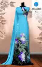 Load image into Gallery viewer, 1 Set - Ao Dai - Traditional Vietnamese Long Dress Collections with Pants - Silk 3D - All Size - Hoa Cuc