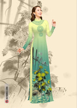 Load image into Gallery viewer, 1 Set - Ao Dai - Traditional Vietnamese Long Dress Collections with Pants - Silk 3D - All Size - Hoa Cuc