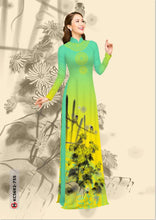 Load image into Gallery viewer, 1 Set - Ao Dai - Traditional Vietnamese Long Dress Collections with Pants - Silk 3D - All Size - Hoa Cuc
