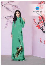 Load image into Gallery viewer, 1 sai - Traditional Vietnamese Long Dress Collections with Pants - Silk 3D - All Size - Hoa Cuc