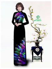 Load image into Gallery viewer, 1 Set - Traditional Vietnamese Long Dress Collections with Pants - Silk 3D - All Size - Hoa Cuc