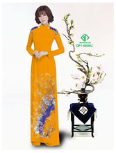 Load image into Gallery viewer, 1 Set - Traditional Vietnamese Long Dress Collections with Pants - Silk 3D - All Size - Hoa Cuc