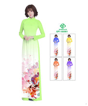 Load image into Gallery viewer, 1 Set - Traditional Vietnamese Long Dress Collections with Pants - Silk 3D - All Size - Hoa Cuc