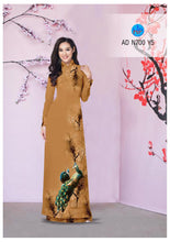 Load image into Gallery viewer, 1 Set - Traditional Vietnamese Long Dress Collections with Pants - Silk 3D - All Size - Hoa Cuc