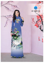 Load image into Gallery viewer, 1 Set - Traditional Vietnamese Long Dress Collections with Pants - Silk 3D - All Size - Hoa Cuc
