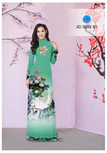 Load image into Gallery viewer, 1 Set - Traditional Vietnamese Long Dress Collections with Pants - Silk 3D - All Size - Hoa Cuc
