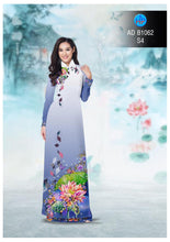 Load image into Gallery viewer, 1 Set - Traditional Vietnamese Long Dress Collections with Pants - Silk 3D - All Size - Hoa Cuc