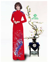 Load image into Gallery viewer, 1 Set - Traditional Vietnamese Long Dress Collections with Pants - Silk 3D - All Size - Hoa Cuc