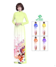 Load image into Gallery viewer, 1 Set - Traditional Vietnamese Long Dress Collections with Pants - Silk 3D - All Size - Hoa Cuc