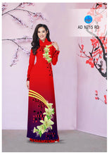Load image into Gallery viewer, 1 Set - Traditional Vietnamese Long Dress Collections with Pants - Silk 3D - All Size - Hoa Cuc