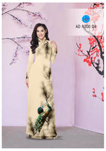 Load image into Gallery viewer, 1 Set - Traditional Vietnamese Long Dress Collections with Pants - Silk 3D - All Size - Hoa Cuc