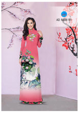 Load image into Gallery viewer, 1 Set - Traditional Vietnamese Long Dress Collections with Pants - Silk 3D - All Size - Hoa Cuc