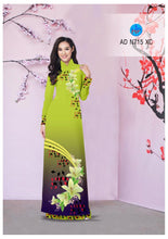Load image into Gallery viewer, 1 Set - Traditional Vietnamese Long Dress Collections with Pants - Silk 3D - All Size - Hoa Cuc