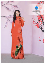 Load image into Gallery viewer, 1 Set - Traditional Vietnamese Long Dress Collections with Pants - Silk 3D - All Size - Hoa Cuc