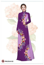 Load image into Gallery viewer, 1 Set - Traditional Vietnamese Long Dress Collections with Pants - Silk 3D - All Size - Hoa Cuc