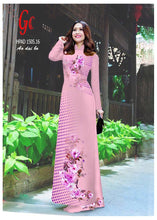 Load image into Gallery viewer, 1 Set - Traditional Vietnamese Long Dress Collections with Pants - Silk 3D - All Size - Hoa Cuc