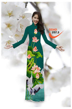 Load image into Gallery viewer, 1 Set - Traditional Vietnamese Long Dress Collections with Pants - Silk 3D - All Size - Hoa Cuc