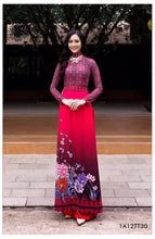 Load image into Gallery viewer, 1 Set - Traditional Vietnamese Long Dress Collections with Pants - Silk 3D - All Size - Hoa Cuc