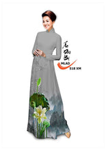 Load image into Gallery viewer, 1 Set - Traditional Vietnamese Long Dress Collections with Pants - Silk 3D - All Size - Hoa Cuc