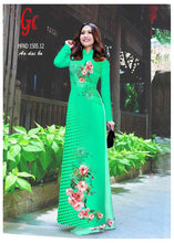 Load image into Gallery viewer, 1 Set - Traditional Vietnamese Long Dress Collections with Pants - Silk 3D - All Size - Hoa Cuc