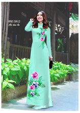 Load image into Gallery viewer, 1 Set - Traditional Vietnamese Long Dress Collections with Pants - Silk 3D - All Size - Hoa Cuc