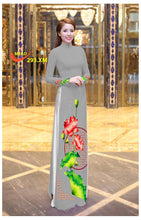 Load image into Gallery viewer, 1 Set - Traditional Vietnamese Long Dress Collections with Pants - Silk 3D - All Size - Hoa Cuc