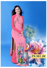 Load image into Gallery viewer, 1 Set - Traditional Vietnamese Long Dress Collections with Pants - Silk 3D - All Size - Hoa Cuc