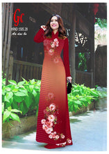 Load image into Gallery viewer, 1 Set - Traditional Vietnamese Long Dress Collections with Pants - Silk 3D - All Size - Hoa Cuc