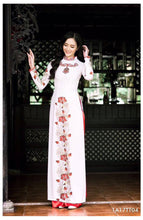 Load image into Gallery viewer, 1 Set - Traditional Vietnamese Long Dress Collections with Pants - Silk 3D - All Size - Hoa Cuc