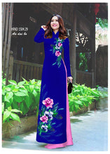 Load image into Gallery viewer, 1 Set - Traditional Vietnamese Long Dress Collections with Pants - Silk 3D - All Size - Hoa Cuc