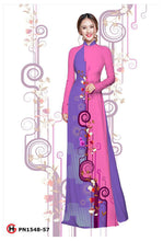 Load image into Gallery viewer, 1 Set - Traditional Vietnamese Long Dress Collections with Pants - Silk 3D - All Size - Hoa Cuc