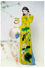 Load image into Gallery viewer, 1 Set - Traditional Vietnamese Long Dress Collections with Pants - Silk 3D - All Size - Hoa Cuc