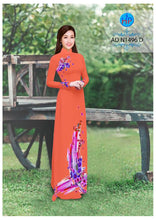 Load image into Gallery viewer, 1 Set - Ao Dai - Traditional Vietnamese Long Dress Collections with Pants - Silk 3D - All Size - Hoa Cuc