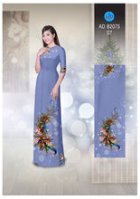 Load image into Gallery viewer, 1 Set - Ao Dai - Traditional Vietnamese Long Dress Collections with Pants - Silk 3D - All Size - Hoa Cuc