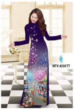 Load image into Gallery viewer, 1 Set - Ao Dai - Traditional Vietnamese Long Dress Collections with Pants - Silk 3D - All Size - Hoa Cuc