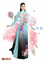 Load image into Gallery viewer, 1 Set - Ao Dai - Traditional Vietnamese Long Dress Collections with Pants - Silk 3D - All Size - Hoa Cuc
