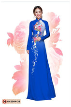 Load image into Gallery viewer, 1 Set - Ao Dai - Traditional Vietnamese Long Dress Collections with Pants - Silk 3D - All Size - Hoa Cuc