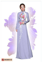 Load image into Gallery viewer, 1 Set - Ao Dai - Traditional Vietnamese Long Dress Collections with Pants - Silk 3D - All Size - Hoa Cuc